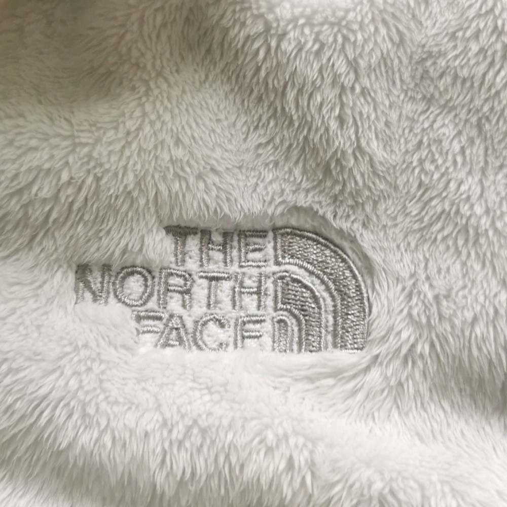 The North Face white fleece long sleeve mock funnel neck jacket. Size small. EUC - Picture 4 of 9